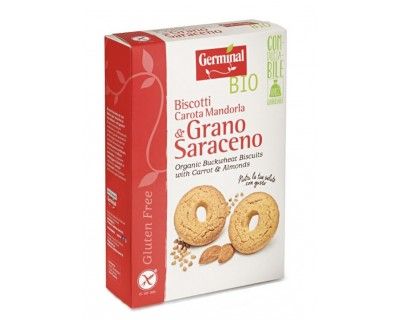 Biscotti Carota Mandorla e Grano Saraceno Senza Glutine Bio