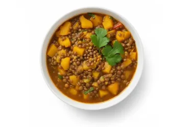 Zuppa di Lenticchie e Zucca Bio - Piatto Pronto Bio - Acquistala ora su Panierebio.com