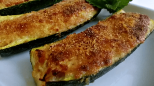 zucchine ripiene al forno