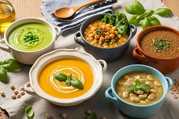 Piatti pronti di legumi biologici